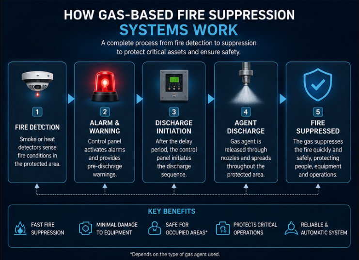 Gas Based Fire Suppression System Workflow